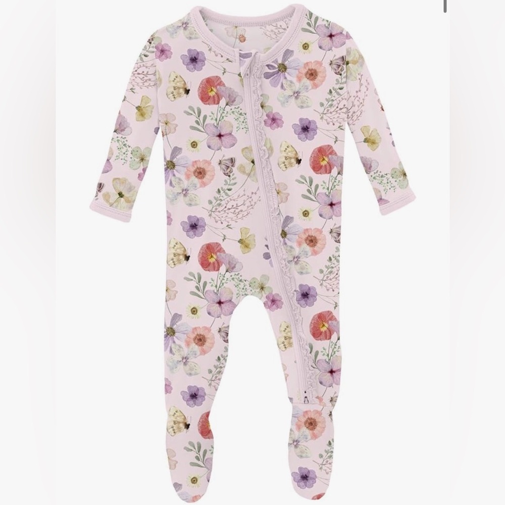 KicKee Ruffle Footie Pajamas